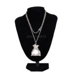 Sublimation Christmas Gift Bag Hanging Pendant Necklace For Sublimation Photo