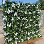 Simulated Green Plants 3D Cloth Flower Wall for Outdoor Wedding Car Decoration