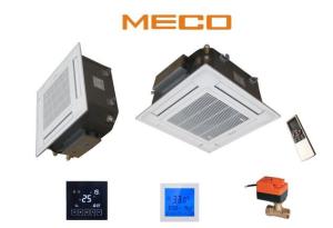 Quality 500CFM Hydronic Heating Fan Coil Units , Chilled Water Cassette Unit 850x850mm Panel wholesale
