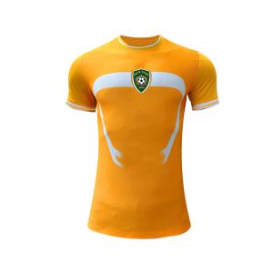 Quality Dynamic Quick Dry Soccer Team Jersey Breathable Fabric Orange / Black Color wholesale