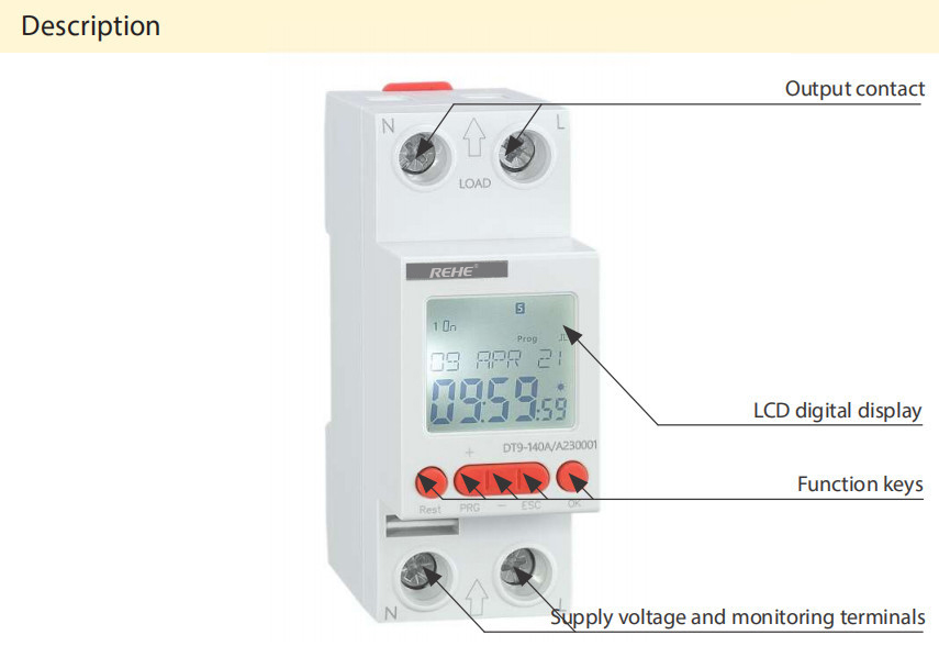 DT9-140 Digital LCD Programmable ASTRO Switch AC/DC12V-240V AC 230V 50-60Hz