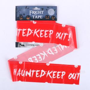 Quality LDPE Halloween Keep Out Tape Banner , 0.04mm Plastic Halloween Fright Tape wholesale