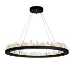Round Chandelier Crystal Pendant Light for Living Room