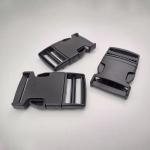 Black Plastic 1'' Side Release Buckle SGS Heavy Duty Dog Collar Buckles