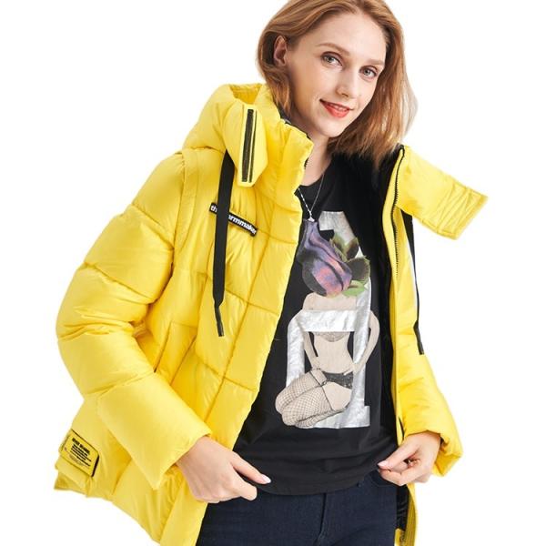 FODARLLOY Warm hooded cotton-padded clothes women slim Regular down winter