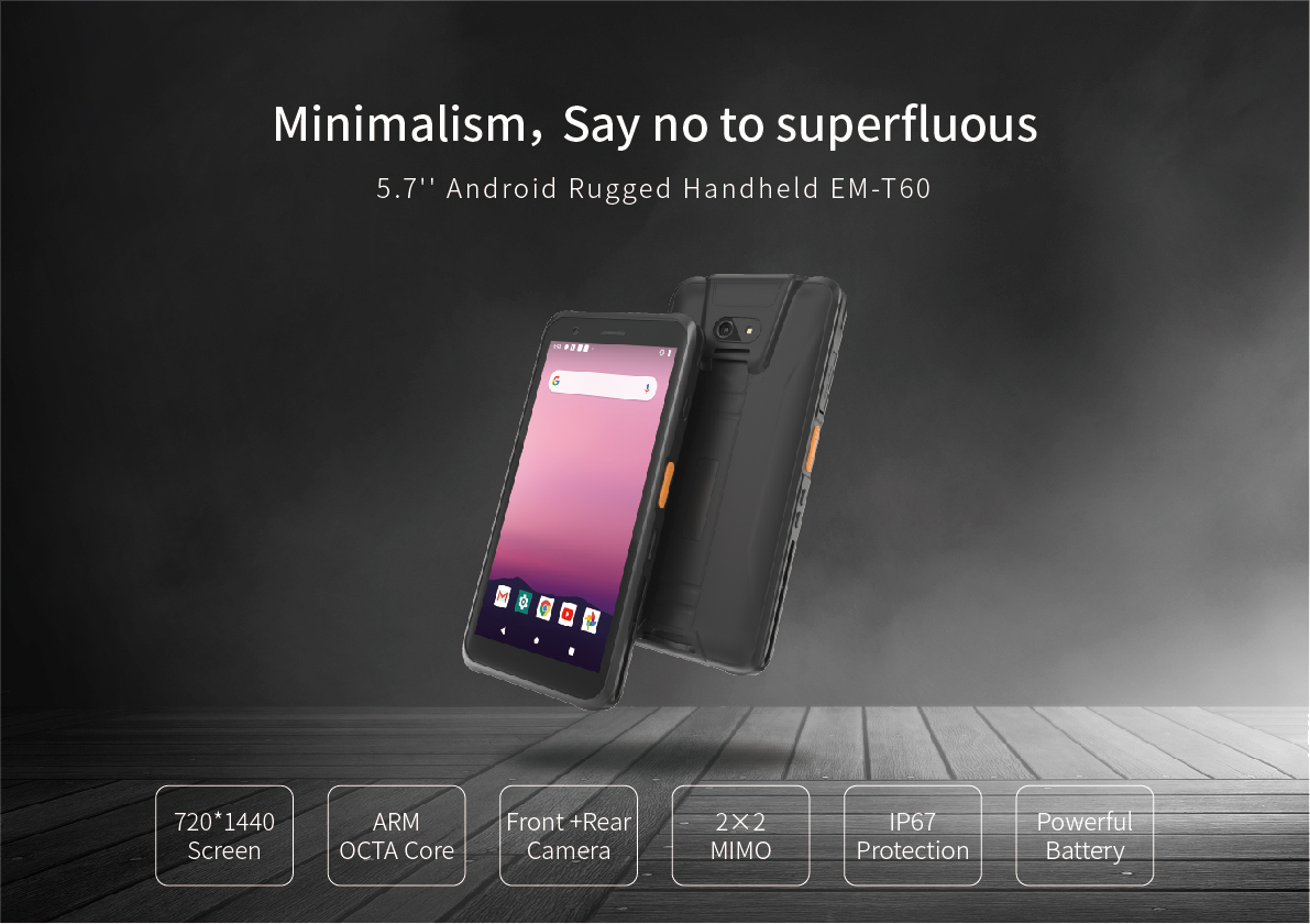 High Protection Multi-Purpose Wireless Terminal with Dual Cameras High Dynamic Range Imaging and 64GB ROM