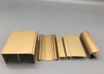 Sandy Blasted Anodized Aluminum Profiles Gold Anodizing Extruded Profiles