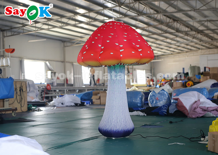 1.5m Inflatable Lighting Decoration / Inflatable Mushroom For Festival
