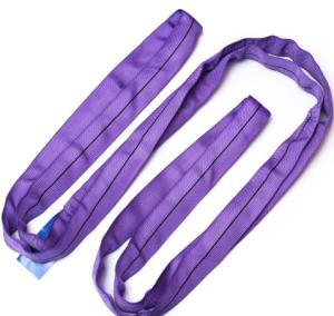 Quality Violet Color WLL 1000KG Polyester Round Slings For 1m - 100m Work Length wholesale