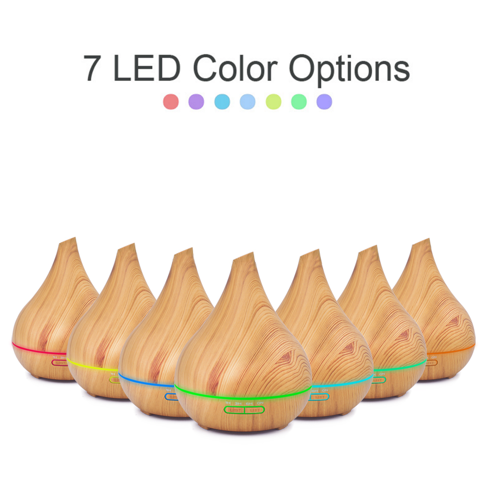 HOMEFISH 400ml Essential Oil Diffusers Wooden Aroma Diffuser OEM ODM