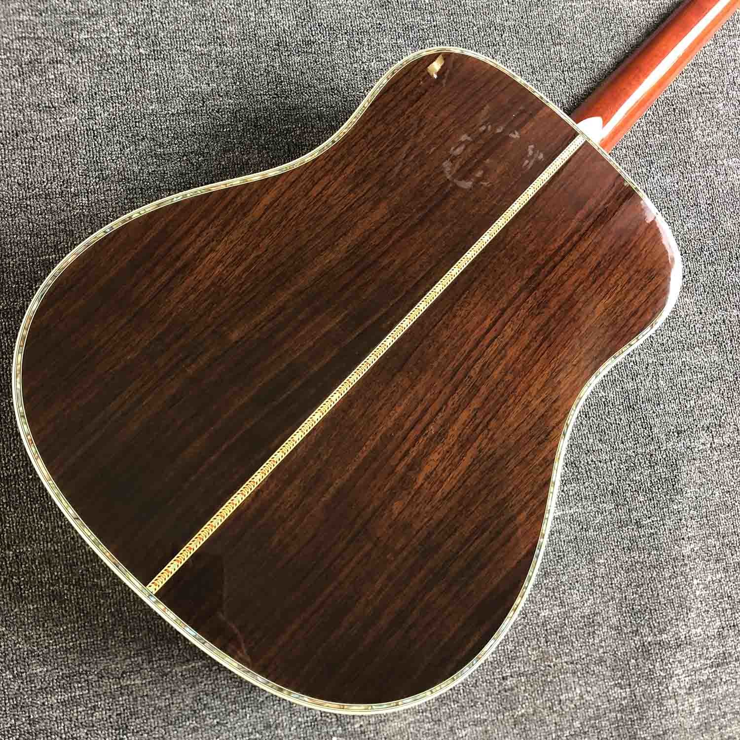 Custom Top Quality Solid Spruce Top Rosewood Back & Sides Acoustic Cutaway Guitar