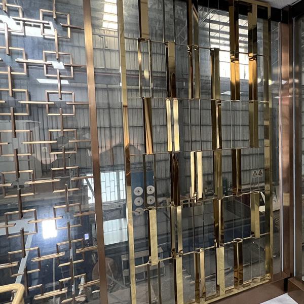 Simple Design Metal Titanium Modern Screen 0.4-20mm Decorative Room Divider
