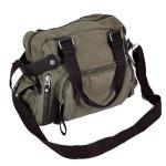 Mens Womens Zipper Closure Canvas Single Shoulder Bag