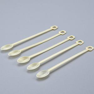 Quality The disposable coffee soup with small spoon coffee stir bar muddler yellow wholesale