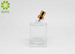 30ml Clear Glass Perfume Bottles Bottle Square Shape With Aluminum Sprayer