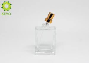 Quality 30ml Clear Glass Perfume Bottles Bottle Square Shape With Aluminum Sprayer wholesale