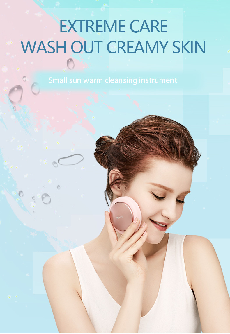 USB Rechargeable 2Watt Silicone Face Cleansing Brush