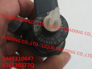 Quality BOSCH Genuine and New Common rail injector 0445110647 / 0 445 110 647 for VOLKSWAGEN 03L130277J, 03L130277Q wholesale
