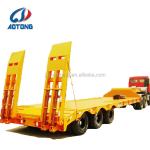 Truck Trailer Excavator Transporting Gooseneck Lowbed 3 Axles 60ton Low Bed
