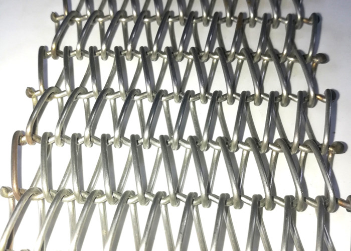 0.5mm-2.0mm Wire Diameter Spiral Wire Mesh With SGS Certificate / Width 0.5m-2.0m