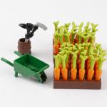 MOC accessories compatible with legoinglys farm food carrot building blocks