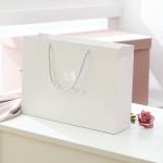 High End Hot Stamping Ivory Board Box Bag Paper Shopping Bag with Custom Color