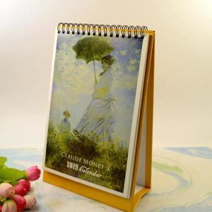Quality Exquisite Desk Wall Calendar Famous Painting Vintage Design Easy Flip Function wholesale