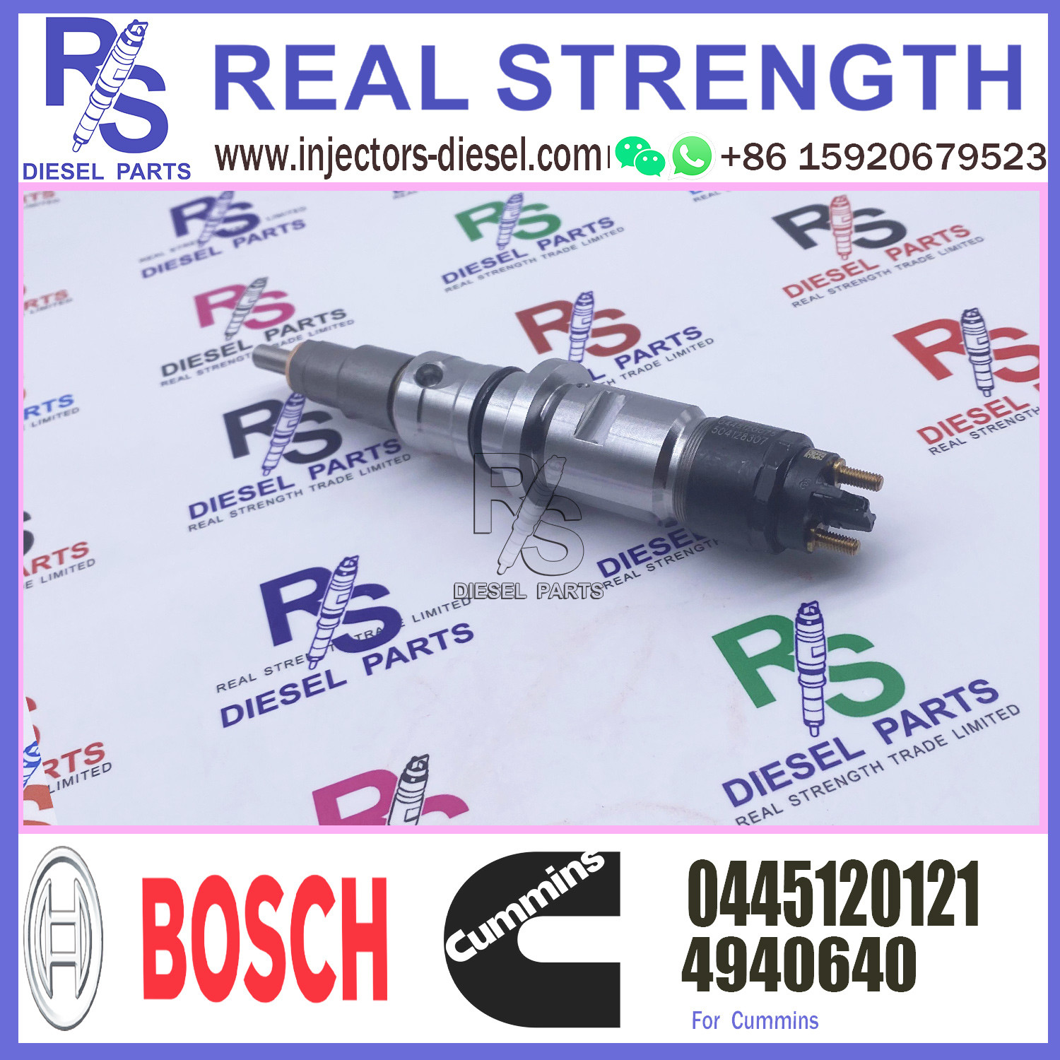 High Quality New Diesel Common Rail Fuel Injector 4940640 0445120121 For ISLe Engine