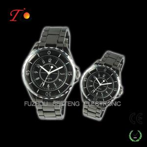 Quality Resonable price stainless steel strap color available of pair watches for lovers with a gift box wholesale
