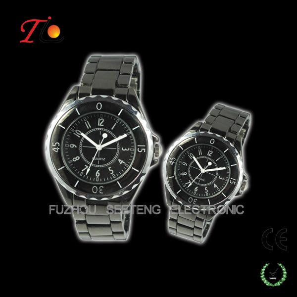Resonable price stainless steel strap color available of pair watches for lovers