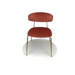 Velvet Seater 750mm Contemporary Leisure Chair with Gold Plating Metal Leg