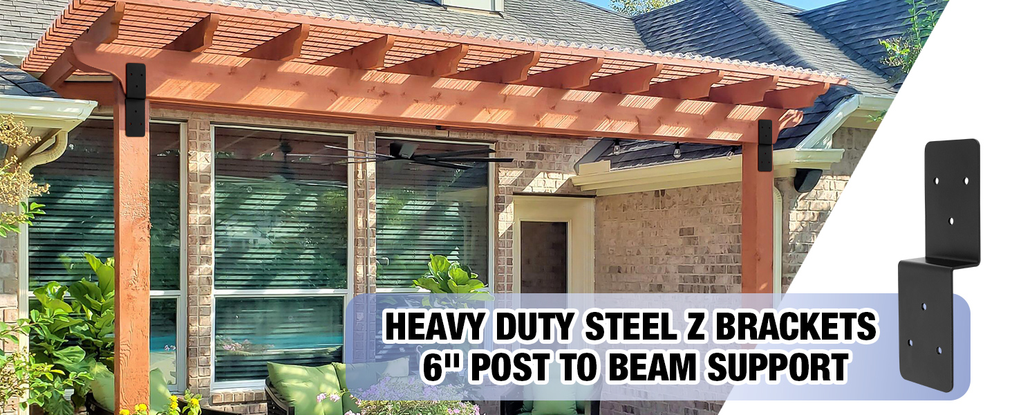 Z Brackets Post to Beam Support