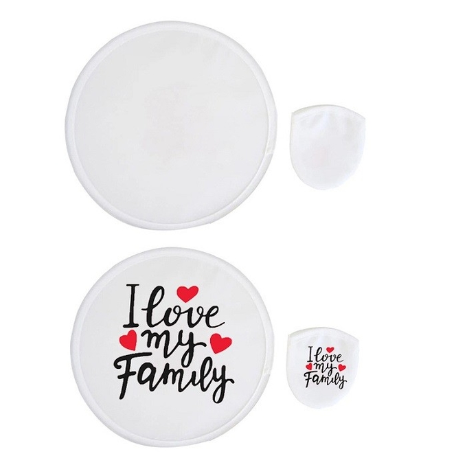 Blank Sublimation Foldable Round Fan Polyester Sublimation Frisbee 25cm