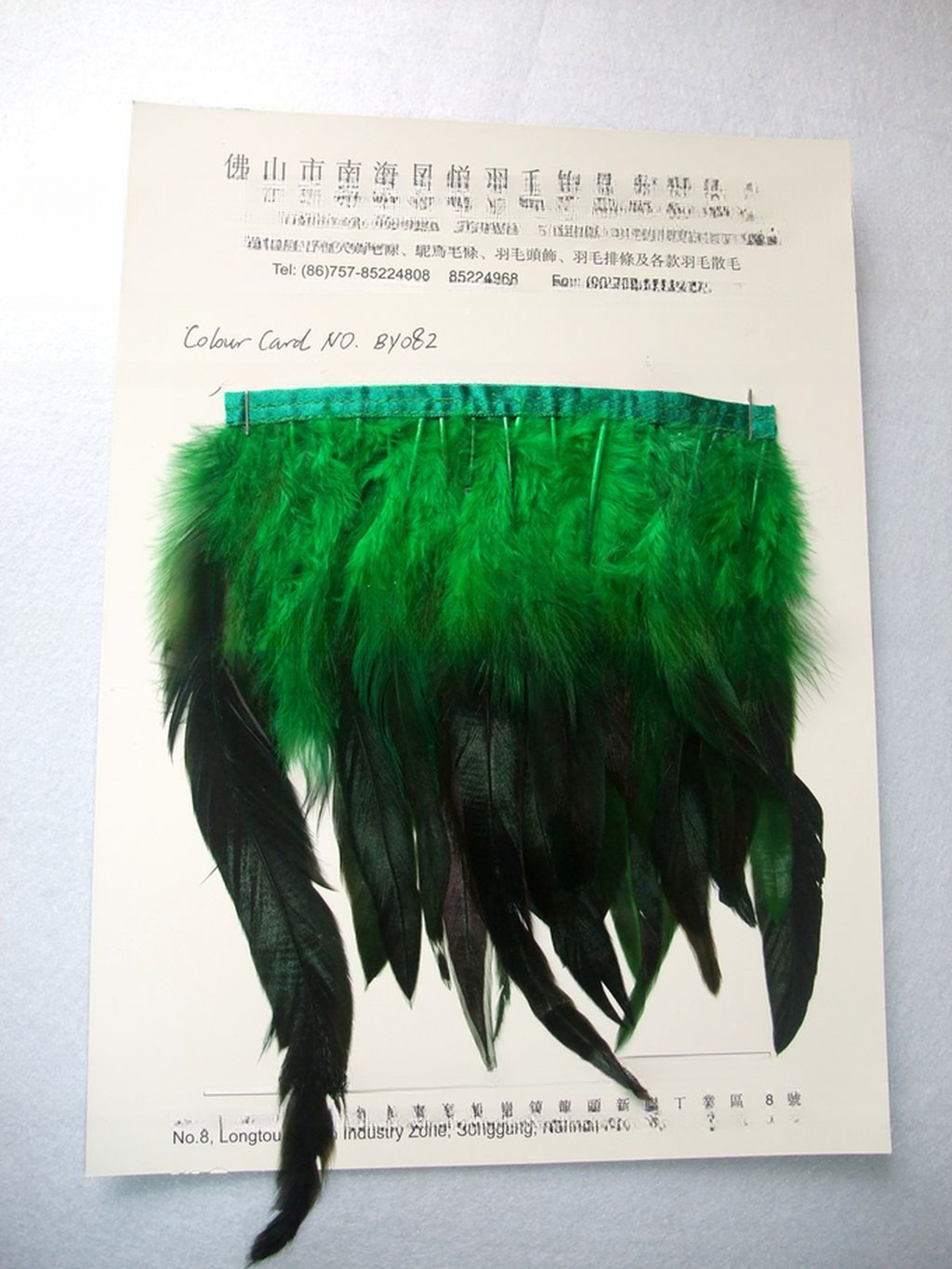 6-8inch Party Decoration Rooster Coque Feather Fringe Trim with Satin Ribbon Tapes