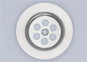 Quality Stainless Steel Sink Strainer , Silver Round Kitchen Sink Drain Stopper wholesale