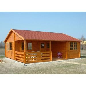 Quality One Floor Outdoor Wooden House In 36mm 72mm 110mm Wall thickness wholesale