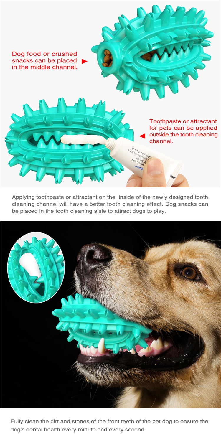 Clean Teeth Leaking Molar Dog Toothbrush Pet Toy Bite Resistant Dog Toy Ball