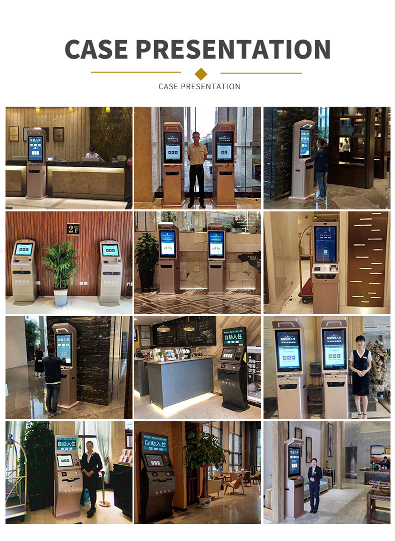 Intel Core I3 Dual Core Hotel Multifunction Self Service Check In And Check Out Terminal smart hotel