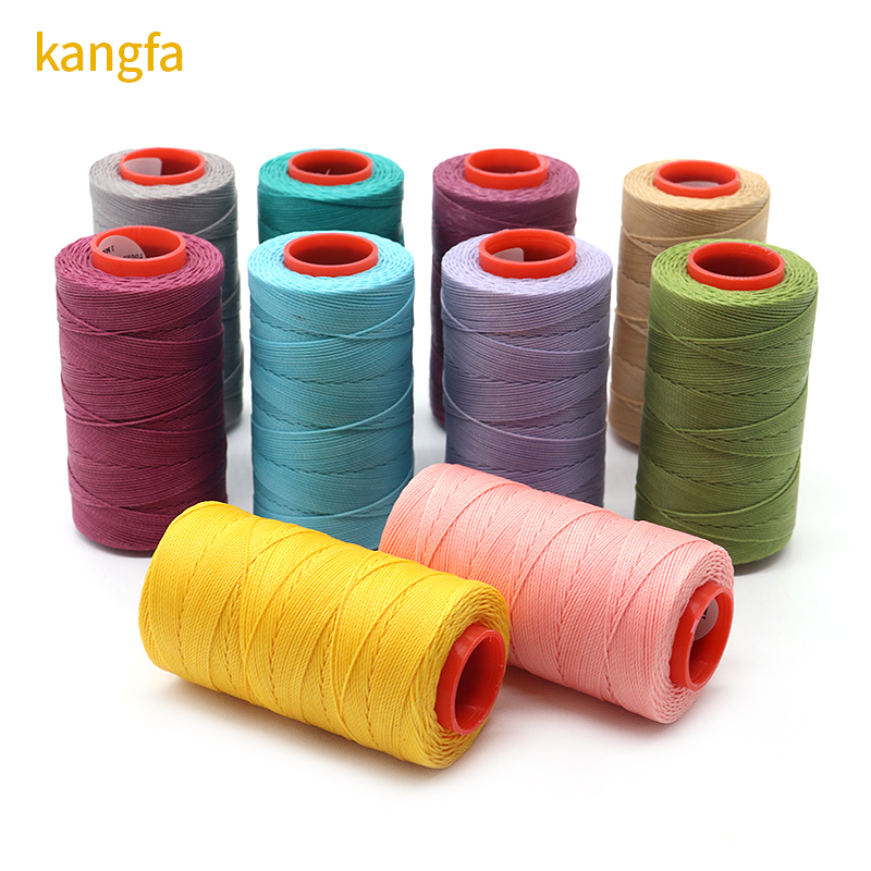 Rich Colors 210d Polyester Waxed Thread for Sewing Leather Cone material Plastic