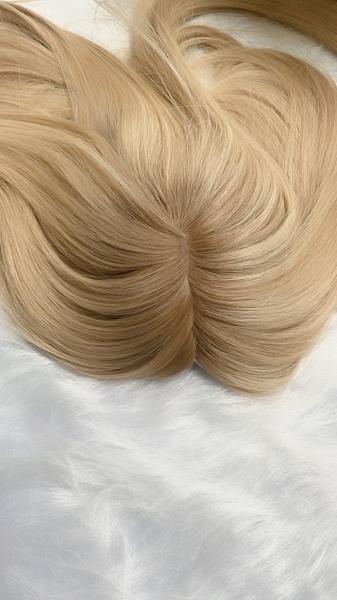 European hair topper double drawn hair silk topper for Jewish women natural