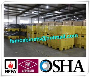 Quality HDPE Chemical Spill Pallet Fire Resistant File Cabinet Leak Proof For 4 Drum wholesale