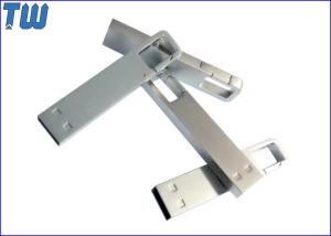 Quality Full Metal 3D Laser Logo 32GB USB Flash Drive Durable Buckle Type wholesale