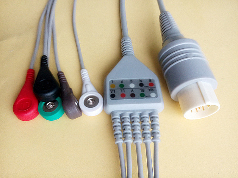 Nihon Kohden Ecg Patient Cable With Rou 11P Direct Connector AHA Snap