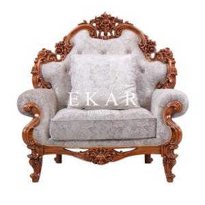 Quality Classic Wooden Fabric Sofa Design, Living Room Sofa wholesale