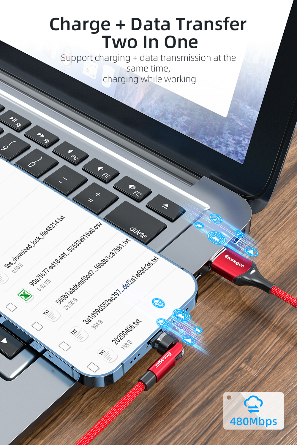 Universal 540 3 in 1 Magnetic Cables Micro Type C Magnetic USB Cable 3A