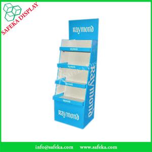 Quality Four Tiers Custom Supermarket equipment POS Paper Material floor display stand printed cardboard tray wholesale
