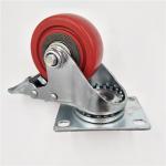 75mm/100mm/125mm Diameter Grey Blue Iron Np Rubber Caster Wheel for Furniture