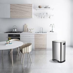 Quality Fingerprint Proof 50L Foot Pedal Garbage Bin wholesale