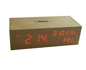 Quality Office Digital LED Wood Clock with Calendar wholesale