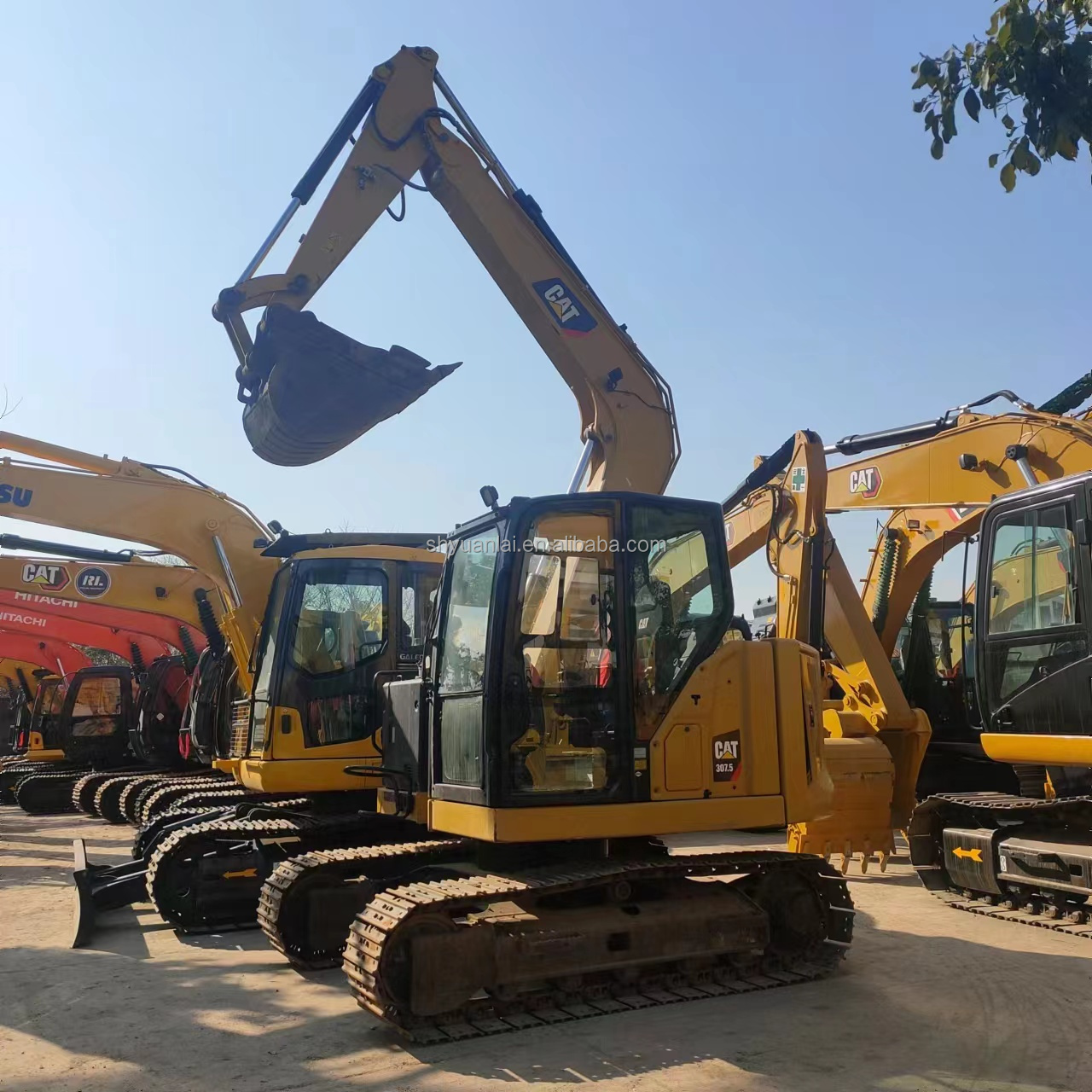 Used caterpillar mini excavator cat307.5 crawler digger for sale